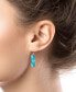 ფოტო #9 პროდუქტის Rectangular Crystal Drop Earrings in Silver-Plate