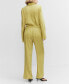 ფოტო #2 პროდუქტის Women's Satin Pleated Pants