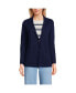 ფოტო #1 პროდუქტის Petite Fine Gauge Cotton Button Front Blazer Sweater