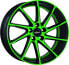 Oxigin 20 Attraction neon green polish 10.5x20 ET40 - LK5/120 ML76.9