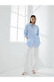 Фото #1 товара Рубашка женская Koton Свитерная кнопочная с кружевными карманами