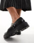 Фото #3 товара Truffle Collection chunky sole mary jane double strap shoes in black