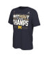 Фото #1 товара Men's Navy Michigan Wolverines College Football Playoff 2023 National Champions Locker Room T-shirt