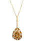 ფოტო #1 პროდუქტის Multi-Gemstone Teardrop 18" Pendant Necklace (1 ct. t.w.) in Sterling Silver