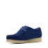 Фото #4 товара Clarks Wallabee 26172723 Womens Blue Suede Oxfords & Lace Ups Casual Shoes