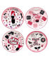 Lolita Divas on the Loose 4 Piece Dessert Plate