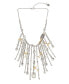 Фото #1 товара Betsey Johnson faux Stone Going All Out Fringe Bib Necklace
