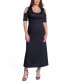 ფოტო #4 პროდუქტის Women's Cut Out Shoulder A-Line Floor Length Dress