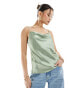 River Island cowl neck cami top in khaki