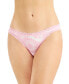 ფოტო #1 პროდუქტის Women's Lace-Trim Thong, Created for Macy's