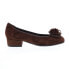 Фото #1 товара David Tate Quick Womens Brown Narrow Suede Slip On Ballet Flats Shoes