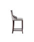 Фото #6 товара Emperor 19" L Beech Wood Faux Leather Upholstered Barstool