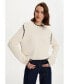 Фото #1 товара Women's Embroidered Crop Sweater