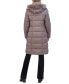 ფოტო #2 პროდუქტის Women's Shine Faux-Fur-Trim Hooded Puffer Coat