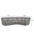 Фото #14 товара Addyson 117" 6-Pc. Leather Sectional with 2 Zero Gravity Recliners with Power Headrests and 1 Console, Created for Macy's