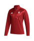 Фото #3 товара Men's Crimson Indiana Hoosiers Sideline AEROREADY Raglan Sleeve Quarter-Zip Jacket