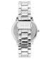 Фото #2 товара Women's Quartz Silver-Tone Alloy Link Bracelet Watch, 36mm