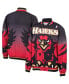 ფოტო #1 პროდუქტის Men's Black Atlanta Hawks Hardwood Classics Authentic Warm-Up Full-Snap Jacket