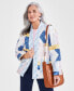 Фото #4 товара Petite Cotton Quilted Patchwork Jacket, Created for Macy's