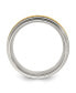 Titanium Yellow IP-plated Center Wedding Band Ring