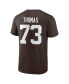 Фото #3 товара Men's Joe Thomas Brown Cleveland Browns Retired Player Icon Name and Number T-shirt