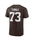 Men's Joe Thomas Brown Cleveland Browns Retired Player Icon Name and Number T-shirt