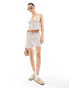 Фото #1 товара Pimkie linen look drawstring short co-ord in beige