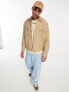 ONLY & SONS linen mix overshirt in beige