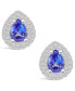 Фото #6 товара Tanzanite (1-1/3 Ct. t.w.) and Diamond (5/8 Ct. t.w.) Halo Stud Earrings