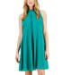 Women's Mock-Neck Sleeveless A-Line Dress