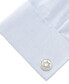 ფოტო #3 პროდუქტის Men's Star of David Mother of Pearl Stainless Steel Cufflinks