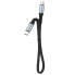 Фото #1 товара Kabel przewód płaski króki USB-C - USB-C L10C PD 100W 23cm czarny