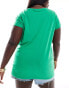 Yours 3 pack v-neck t-shirts in blue, green and white