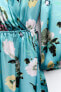Фото #6 товара Платье из атласа с цветочным принтом ZARA