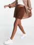 Фото #4 товара Reebok cosy fluffy legging shorts in brown