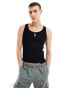 Фото #1 товара COLLUSION ribbed knitted vest in black