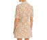 Jonathan Simkhai Gabrielle Crocheted Cotton Cover Up Dress Swimwear Beige Size L