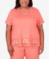 Фото #1 товара Plus Size Neptune Beach Medallion Cut Out Top
