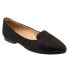 Фото #2 товара Trotters Harlowe T1707-053 Womens Black Extra Wide Suede Ballet Flats Shoes 6