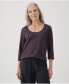 ფოტო #1 პროდუქტის Women's Organic Cotton Softspun Scoop Neck 3/4 Sleeve Tee