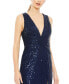 ფოტო #6 პროდუქტის Women's Ieena V-Neck Sequin Wrap Waist Gown