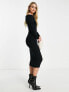 New Look Tall bardot mini dress in black