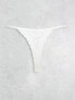 Фото #3 товара Lindex Jenniann 3-pack tanga lace thong in white