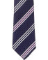 Фото #2 товара Canali Navy Stripe Silk Tie Men's Blue Os