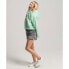 SUPERDRY Vintage Logo Crop hoodie Minted Green Marl, 2XS - фото #5