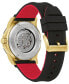Men's Automatic Marine Star Black Silicone Strap Watch 45mm