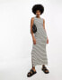 Фото #4 товара Vero Moda Aware Tall sleeveless maxi dress in mono stripe