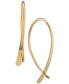 ფოტო #1 პროდუქტის Sculptural Threader Small Hoop Earrings, 1"