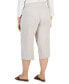 Фото #2 товара Plus Size Gauze Cropped Pants, Created for Macy's