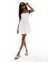 Фото #1 товара Extro & Vert bubblehem mini dress in white